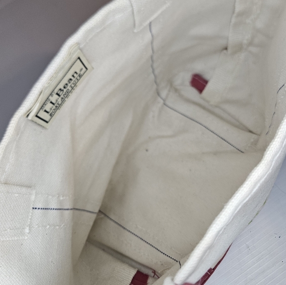 L.L.Bean Boat and Tote Pink Canvas Bag Made in USA Heavy Duty Tote 12" x 12"×4 - Picture 7 of 8